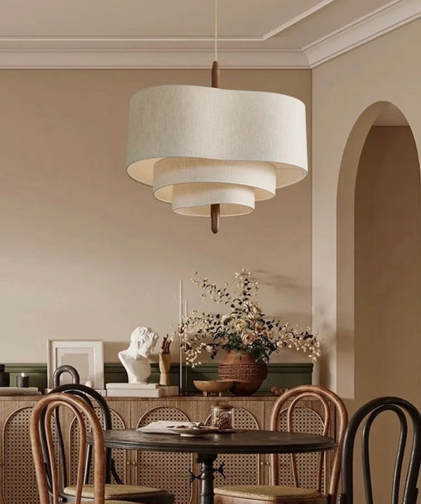 Modern fabric pendant lamp