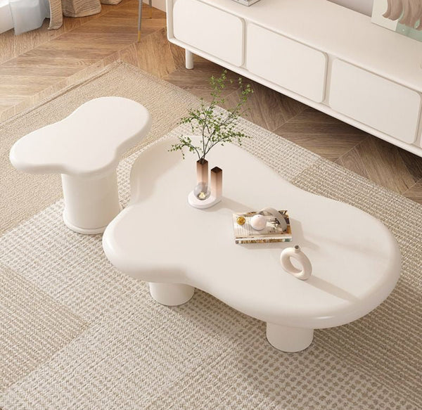 Cream cloud shaped coffee table set