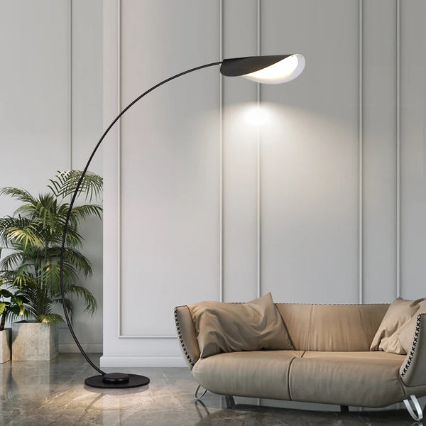 Black arch floor lamp