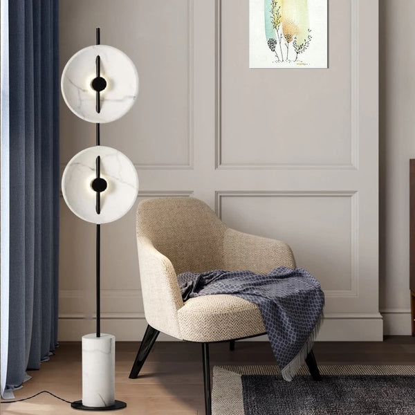 Marble floor lamp