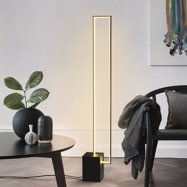 Liner rectangular LED modern floor lamp