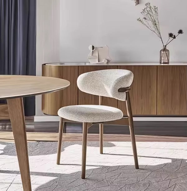 Dining chair beige linen color