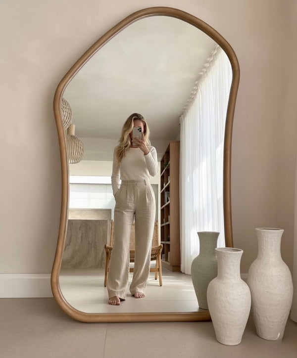 XL Wooden arch mirror