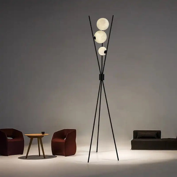 3 HEADS BLACK FLOOR LAMP