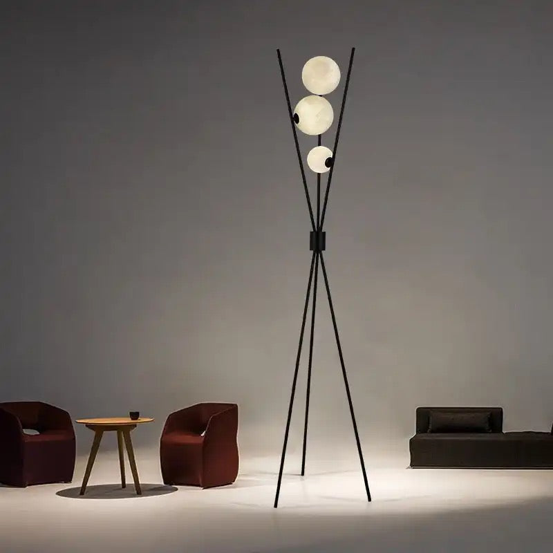 3 HEADS BLACK FLOOR LAMP