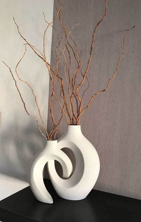 Ceramic NORDIC Minimalist 2 in 1 vase.