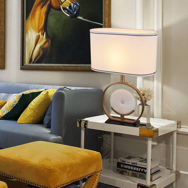 Modern said Table Lamp with Marble