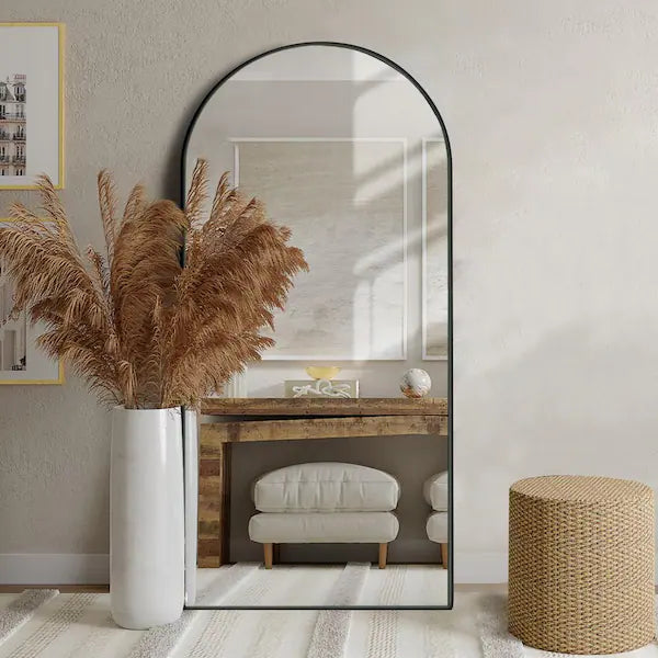 Over size aluminum Arch Mirror 180 X 90 cm.