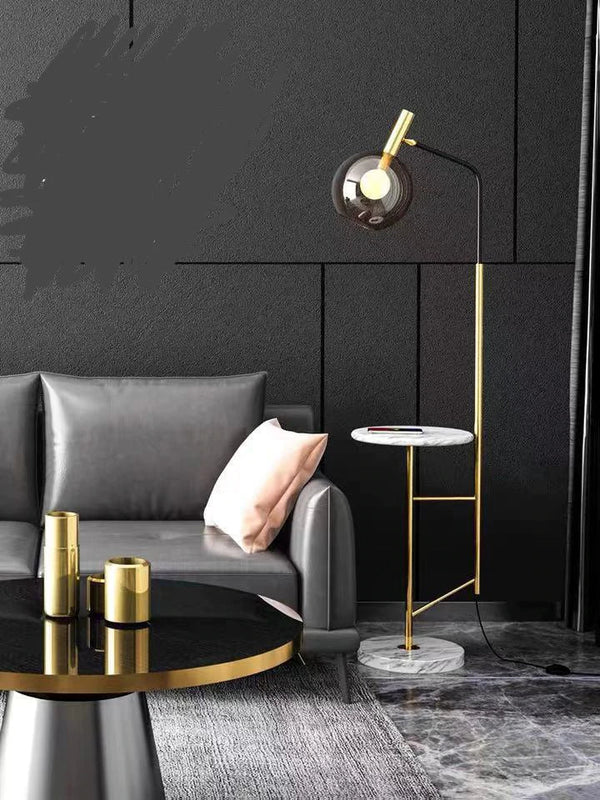 Pop Marble Black Floor Lamp