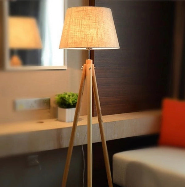 Boho Style Floor Lampshade with Wood Base size 170cm