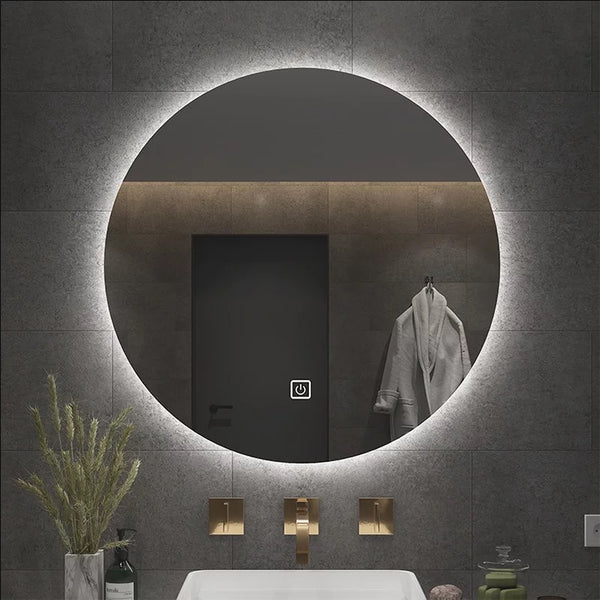 Round Wall Mirror Frameless 80cm