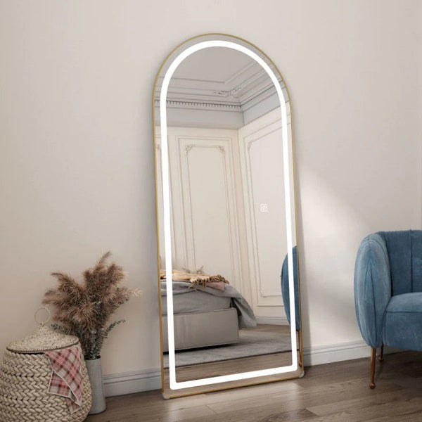 Aluminum Gold Frame LED Luxury Mirror 180 x 70 cm