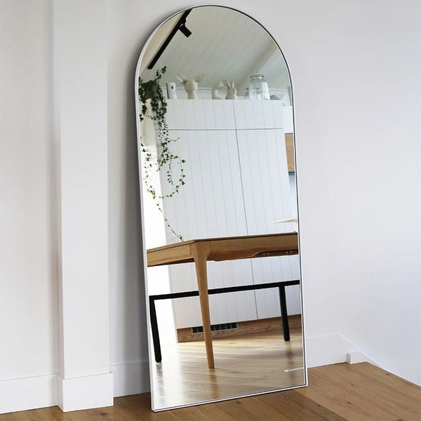 Wall Arch Mirror with Silver Frame size 180x70cm.
